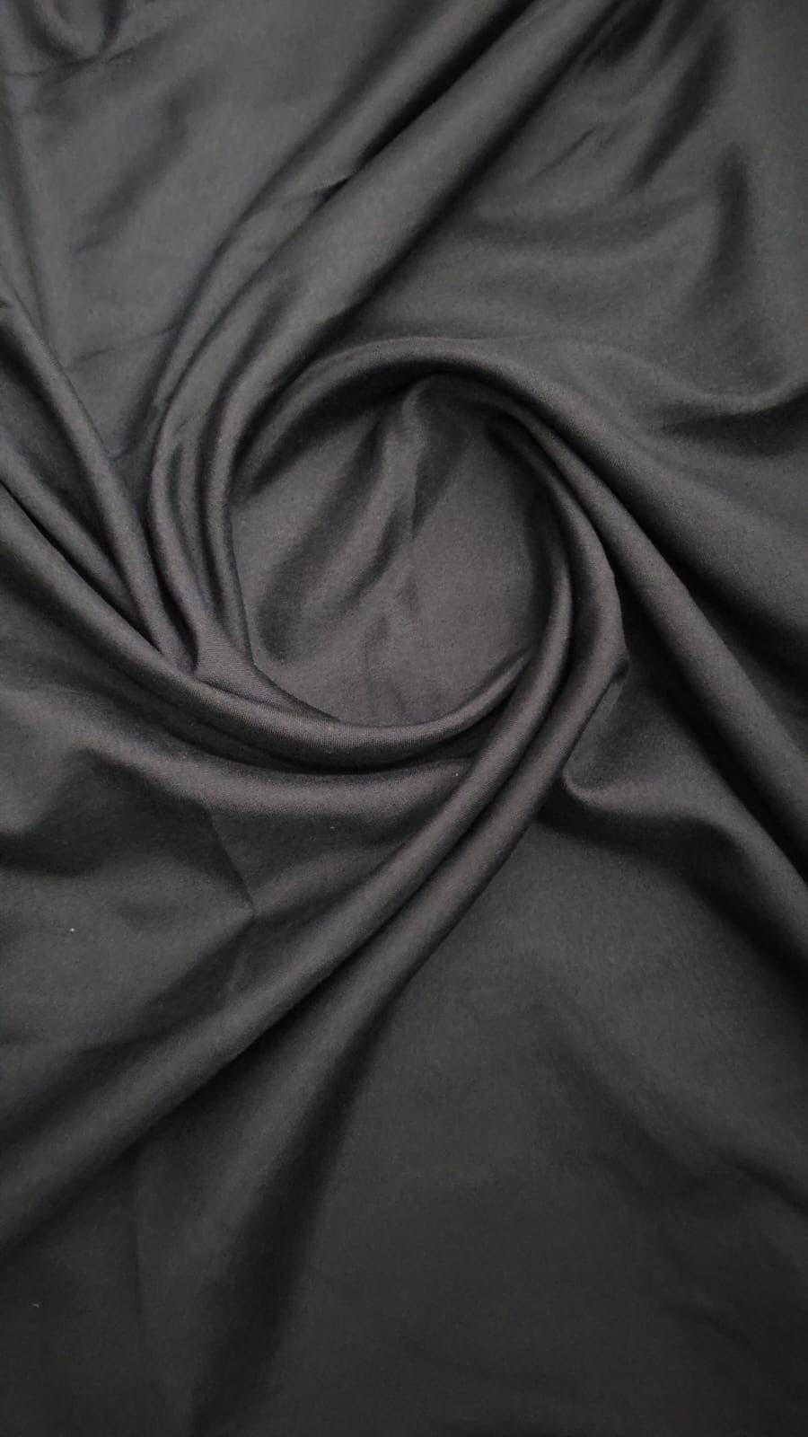 2 In 1 Plain Namaz Chaddar With Sleeves And Niqab Black (Stitched)