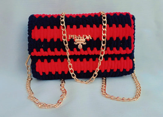 Premium Hand Made Woolen Bag Red