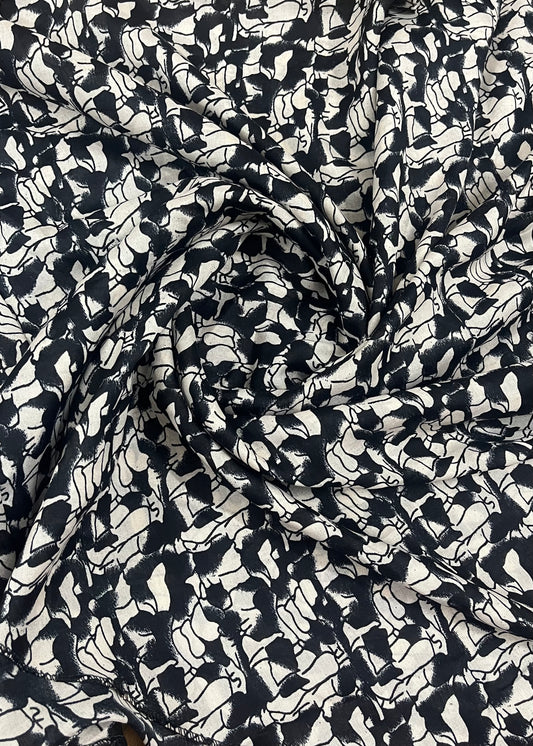 2 In 1  Printed Namaz Chaddar + Abaya 157 With Sleeves And Niqab (Stitched)