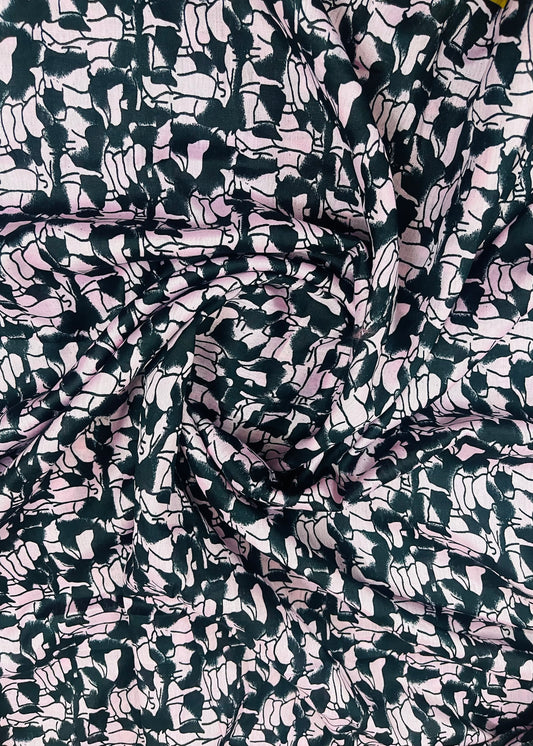 2 In 1  Printed Namaz Chaddar + Abaya 176 With Sleeves And Niqab (Stitched)