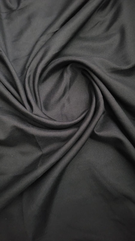 2 In 1 Plain Namaz Chaddar With Sleeves And Niqab Black (Stitched)