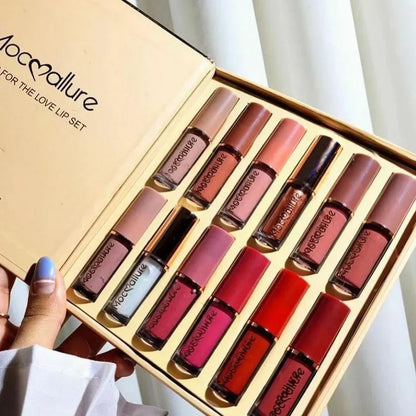 12-Piece Matte Liquid Lipstick & High Shine Lip Gloss Set