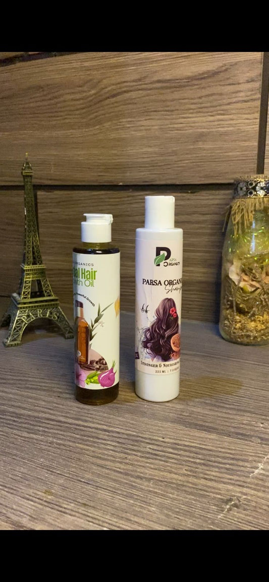 Parsa Organics Hair Oil + Shampoo (Buy Hair Oil Get Shampoo Free)